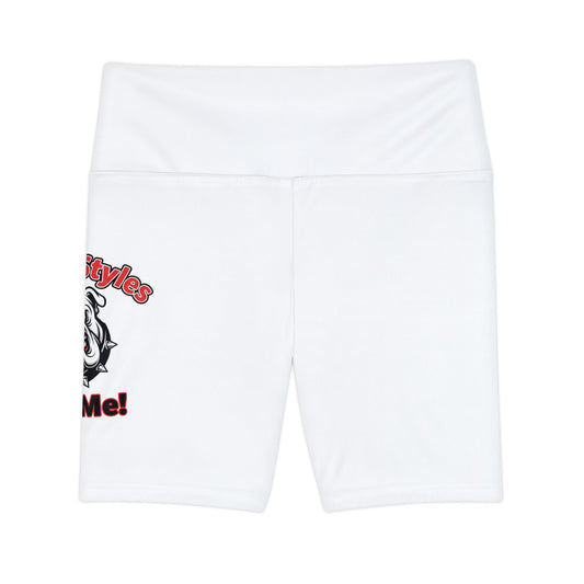 Workout Shorts — 'Dawgie Styles' Script Fitness Biker Shorts