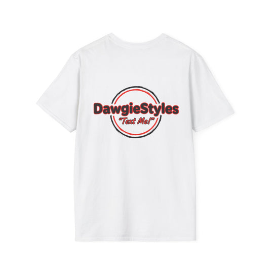 T-Shirt — 'DawgieStyles Text Me!' Retro Logo Tee