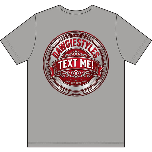 Men's Polyester T-Shirt — Minimal 'Dawgietyles' Logo Chest Tee